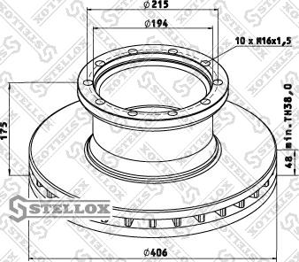 Stellox 85-00708-SX - Bremžu diski autodraugiem.lv