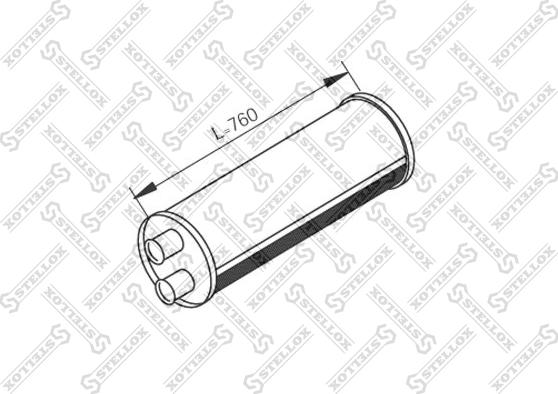 Stellox 82-03041-SX - Vidējais / Gala izpl. gāzu trokšņa slāpētājs autodraugiem.lv