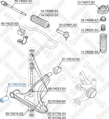 Stellox 87-74018-SX - Piekare, Šķērssvira autodraugiem.lv