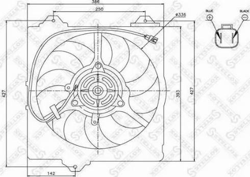 Stellox 29-99459-SX - Ventilators, Motora dzesēšanas sistēma autodraugiem.lv