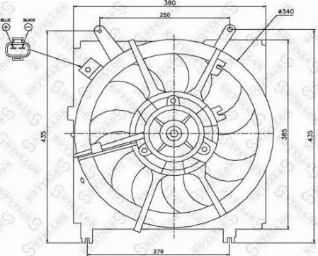 Stellox 29-99460-SX - Ventilators, Motora dzesēšanas sistēma autodraugiem.lv