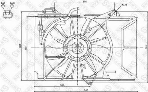 Stellox 29-99438-SX - Ventilators, Motora dzesēšanas sistēma autodraugiem.lv