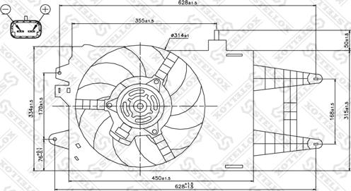 Stellox 29-99354-SX - Ventilators, Motora dzesēšanas sistēma autodraugiem.lv