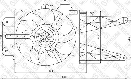 Stellox 29-99311-SX - Ventilators, Motora dzesēšanas sistēma autodraugiem.lv