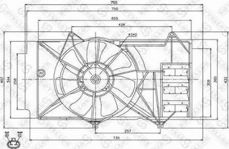 Stellox 29-99338-SX - Ventilators, Motora dzesēšanas sistēma autodraugiem.lv