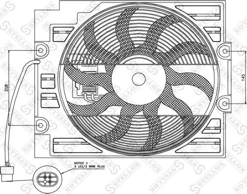 Stellox 29-99332-SX - Ventilators, Motora dzesēšanas sistēma autodraugiem.lv