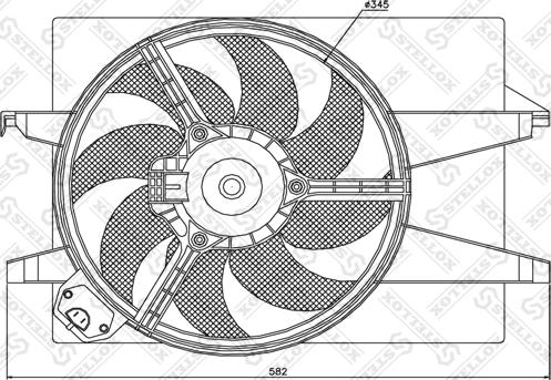 Stellox 29-99324-SX - Ventilators, Motora dzesēšanas sistēma autodraugiem.lv