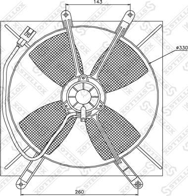 Stellox 29-99220-SX - Ventilators, Motora dzesēšanas sistēma autodraugiem.lv