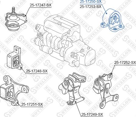 Stellox 25-17250-SX - Piekare, Dzinējs autodraugiem.lv