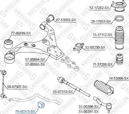 Stellox 79-00313-SX - Bukse, Stabilizators autodraugiem.lv