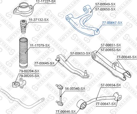 Stellox 77-00647-SX - Piekare, Šķērssvira autodraugiem.lv