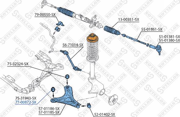 Stellox 77-00872-SX - Piekare, Šķērssvira autodraugiem.lv