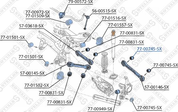 Stellox 77-00745-SX - Piekare, Šķērssvira autodraugiem.lv