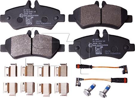 ST-Templin 03.120.8700.145 - Bremžu uzliku kompl., Disku bremzes autodraugiem.lv