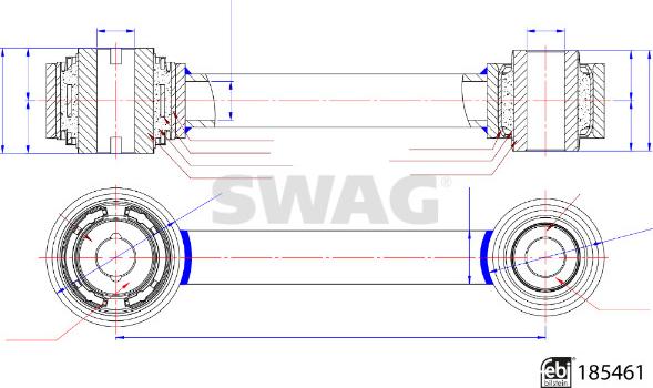 Swag 33 10 9927 - Stiepnis / Atsaite, Riteņa piekare autodraugiem.lv