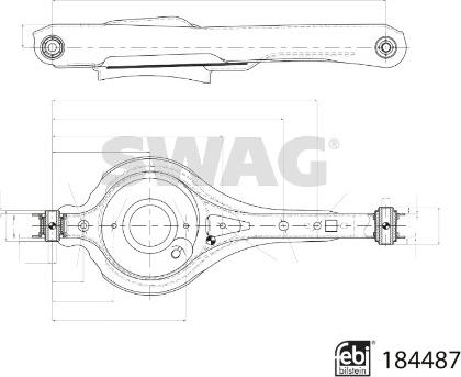 Swag 33 10 9399 - Neatkarīgās balstiekārtas svira, Riteņa piekare autodraugiem.lv