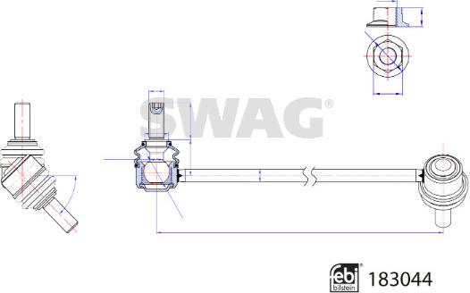 Swag 33 10 8803 - Stiepnis / Atsaite, Stabilizators autodraugiem.lv