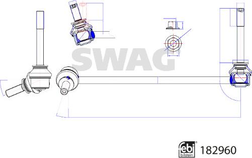 Swag 33 10 8785 - Stiepnis / Atsaite, Stabilizators autodraugiem.lv