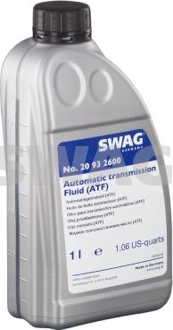 Swag 20 93 2600 - Automātiskās pārnesumkārbas eļļa autodraugiem.lv