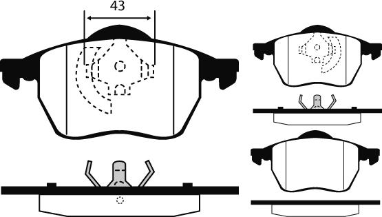 TOMEX brakes 12-12 - Bremžu uzliku kompl., Disku bremzes autodraugiem.lv