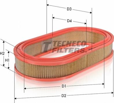 Tecneco Filters AR239-OV - Gaisa filtrs autodraugiem.lv