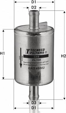 Tecneco Filters GAS46002 - Degvielas filtrs autodraugiem.lv
