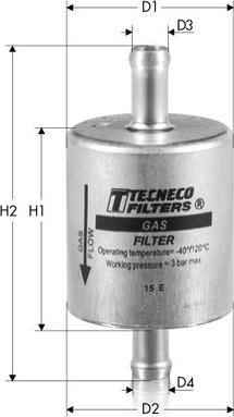 Tecneco Filters GAS2 - Degvielas filtrs autodraugiem.lv