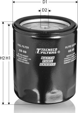 Tecneco Filters GS69 - Degvielas filtrs autodraugiem.lv