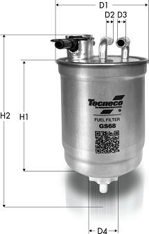 Tecneco Filters GS68 - Degvielas filtrs autodraugiem.lv