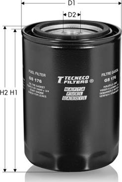 Tecneco Filters GS176 - Degvielas filtrs autodraugiem.lv
