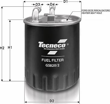 Tecneco Filters GS820/2 - Degvielas filtrs autodraugiem.lv