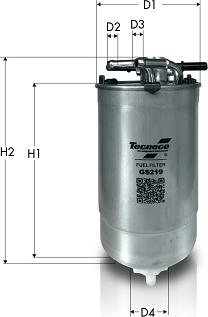 Tecneco Filters GS219 - Degvielas filtrs autodraugiem.lv