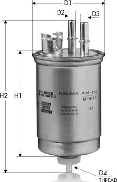 Tecneco Filters GS250 - Degvielas filtrs autodraugiem.lv