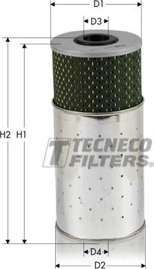 Tecneco Filters OL033L - Eļļas filtrs autodraugiem.lv