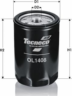 Tecneco Filters OL1408 - Eļļas filtrs autodraugiem.lv