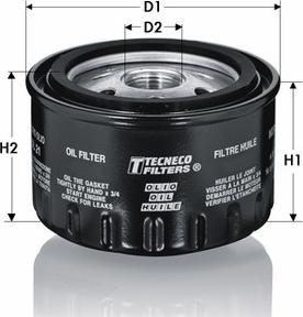Tecneco Filters OL158 - Eļļas filtrs autodraugiem.lv