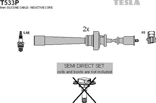 TESLA T533P - Augstsprieguma vadu komplekts autodraugiem.lv