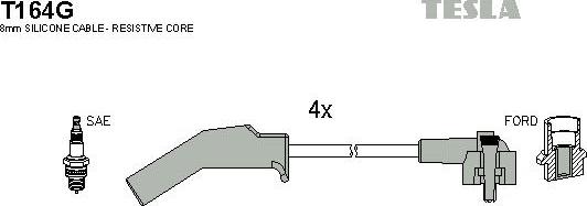 TESLA T164G - Augstsprieguma vadu komplekts autodraugiem.lv