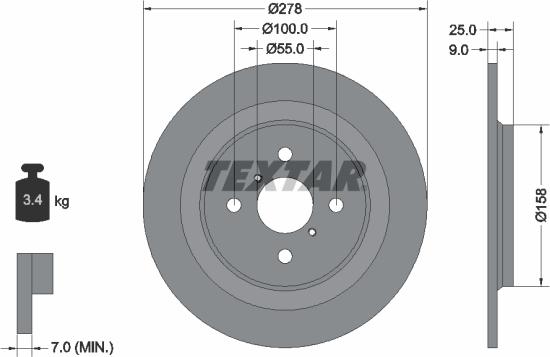 Textar 92161900 - Bremžu diski autodraugiem.lv