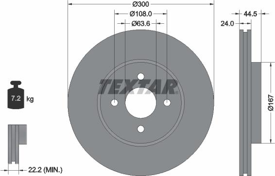 Textar 92139903 - Bremžu diski autodraugiem.lv