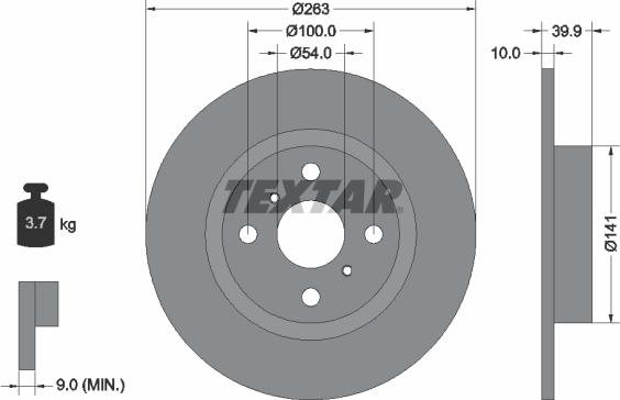 Textar 92179303 - Bremžu diski autodraugiem.lv