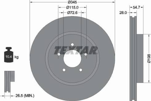 Textar 92177100 - Bremžu diski autodraugiem.lv