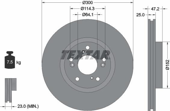 Textar 92281603 - Bremžu diski autodraugiem.lv