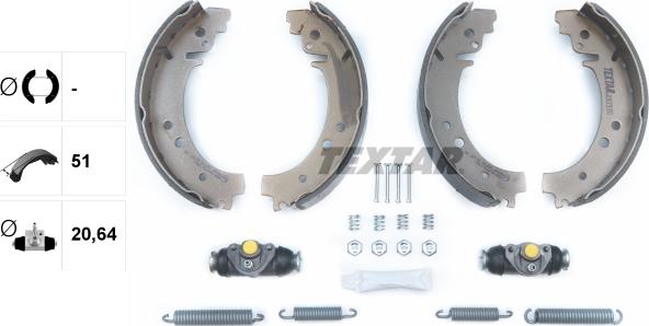 Textar 83029100 - Bremžu loku komplekts autodraugiem.lv