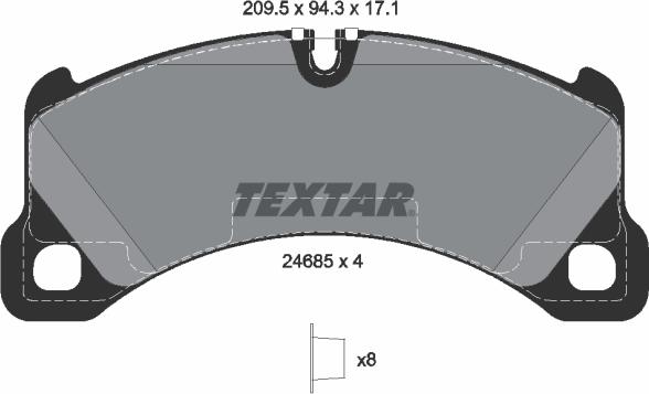 Textar 2468501 - Bremžu uzliku kompl., Disku bremzes autodraugiem.lv