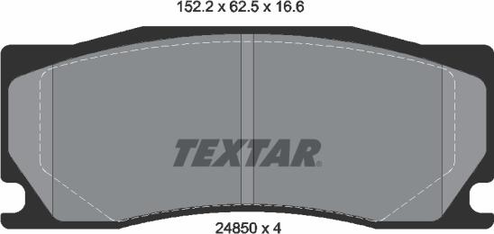 Textar 2485001 - Bremžu uzliku kompl., Disku bremzes autodraugiem.lv