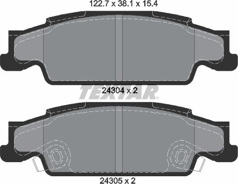 Textar 2430401 - Bremžu uzliku kompl., Disku bremzes autodraugiem.lv