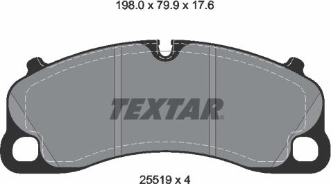 Textar 2551901 - Bremžu uzliku kompl., Disku bremzes autodraugiem.lv