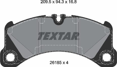 Textar 2618501 - Bremžu uzliku kompl., Disku bremzes autodraugiem.lv