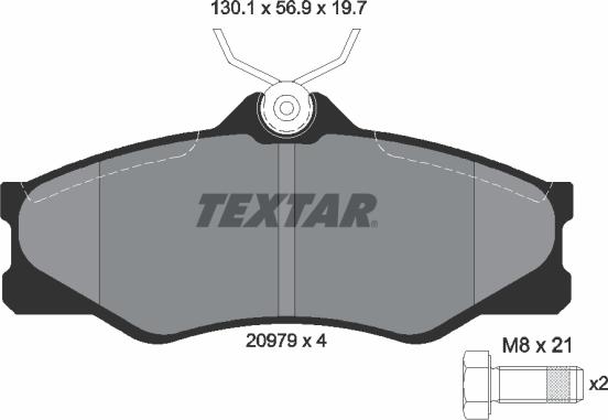 Textar 2097904 - Bremžu uzliku kompl., Disku bremzes autodraugiem.lv